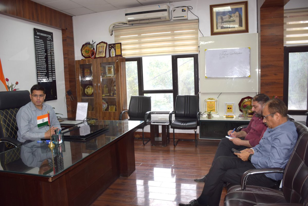 Information & PR, Poonch (@dicpoonch) on Twitter photo Deputy Commissioner Sh. Vikas Kundal chaired a review meeting today to assess the progress of housing construction under the Pradhan Mantri Awas Yojana – Urban (PMAY-U) & to take stock of the ongoing PMAY-U 2.0 survey in the district.
<a href="/Divcomjammu/">Divisional Commissioner Jammu</a> <a href="/diprjk/">Information & PR, J&K</a>
<a href="/PMAYUrban/">Housing For All</a> Deputy Commissioner Sh. Vikas Kundal chaired a review meeting today to assess the progress of housing construction under the Pradhan Mantri Awas Yojana – Urban (PMAY-U) & to take stock of the ongoing PMAY-U 2.0 survey in the district.
<a href="/Divcomjammu/">Divisional Commissioner Jammu</a> <a href="/diprjk/">Information & PR, J&K</a>
<a href="/PMAYUrban/">Housing For All</a>