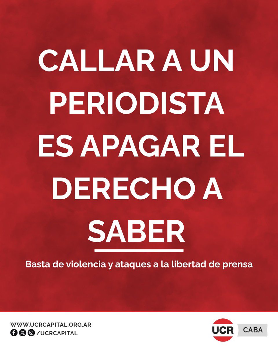 UCRCapital's tweet photo. Amedrentar a periodistas es restringir la libertad de prensa, vulnerar nuestro derecho a la información y dañar la democracia. https://t.co/2qKf0s6aEf
