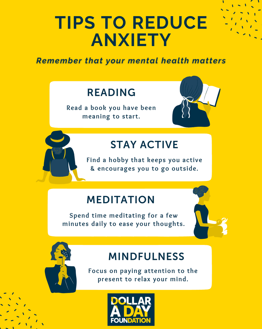 💛 Anxiety can be overwhelming, but you’re not powerless.
Small things—like journaling or losing yourself in a good book—can make a big difference. Focus on the activities that give you joy, and remember that anxiety doesn’t define you. 
#AnxietySupport #adollaraday