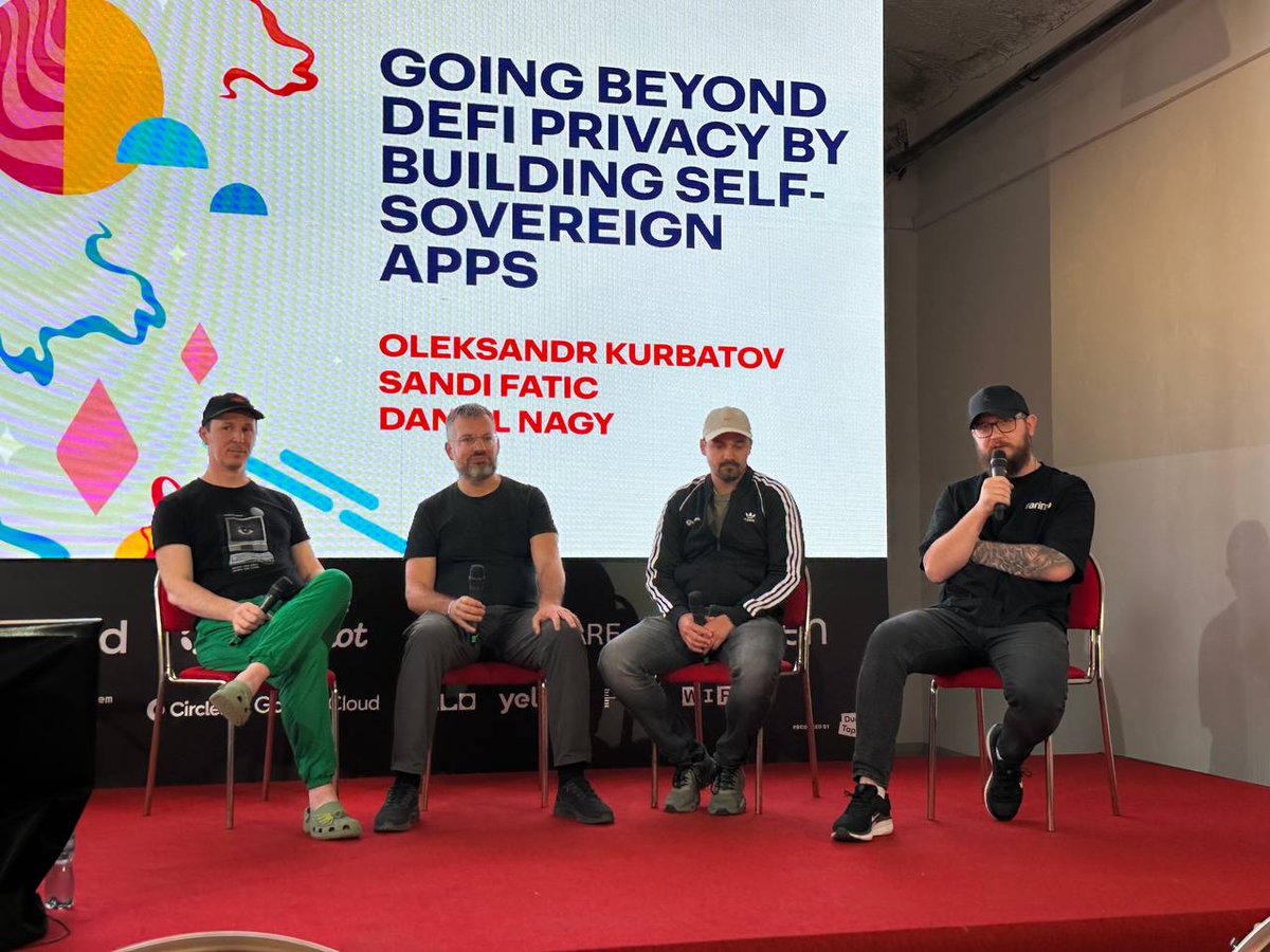 Rarimo 👤 (@rarimo_protocol) on Twitter photo Rarimo’s <a href="/olkurbatov/">Oleksandr Kurbatov 🇺🇦</a> joins fellow privacy legends <a href="/chefsale/">Sandi Fatic</a> from <a href="/CalimeroNetwork/">Calimero Network</a> and Daniel Nagy from <a href="/ethswarm/">Ethereum Swarm</a>
The subject? Bringing privacy to real-world applications
Couldn’t make it in person? Dry your tears and watch the live stream. Link below👇 Rarimo’s <a href="/olkurbatov/">Oleksandr Kurbatov 🇺🇦</a> joins fellow privacy legends <a href="/chefsale/">Sandi Fatic</a> from <a href="/CalimeroNetwork/">Calimero Network</a> and Daniel Nagy from <a href="/ethswarm/">Ethereum Swarm</a>
The subject? Bringing privacy to real-world applications
Couldn’t make it in person? Dry your tears and watch the live stream. Link below👇