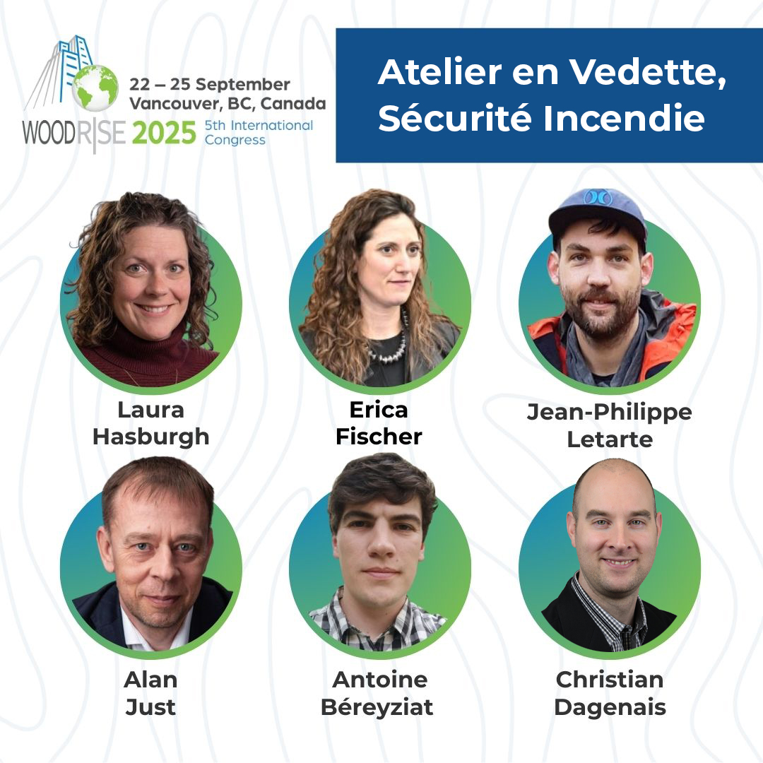 Atelier : Sécurité incendie dans les bâtiments en bois
24 septembre 2025 | Vancouver

Rejoignez les experts à #Woodrise2025 pour explorer la performance au feu, les défis de sécurité et les solutions de conception pour le bois massif.

woodrise2025.com/official-progr…