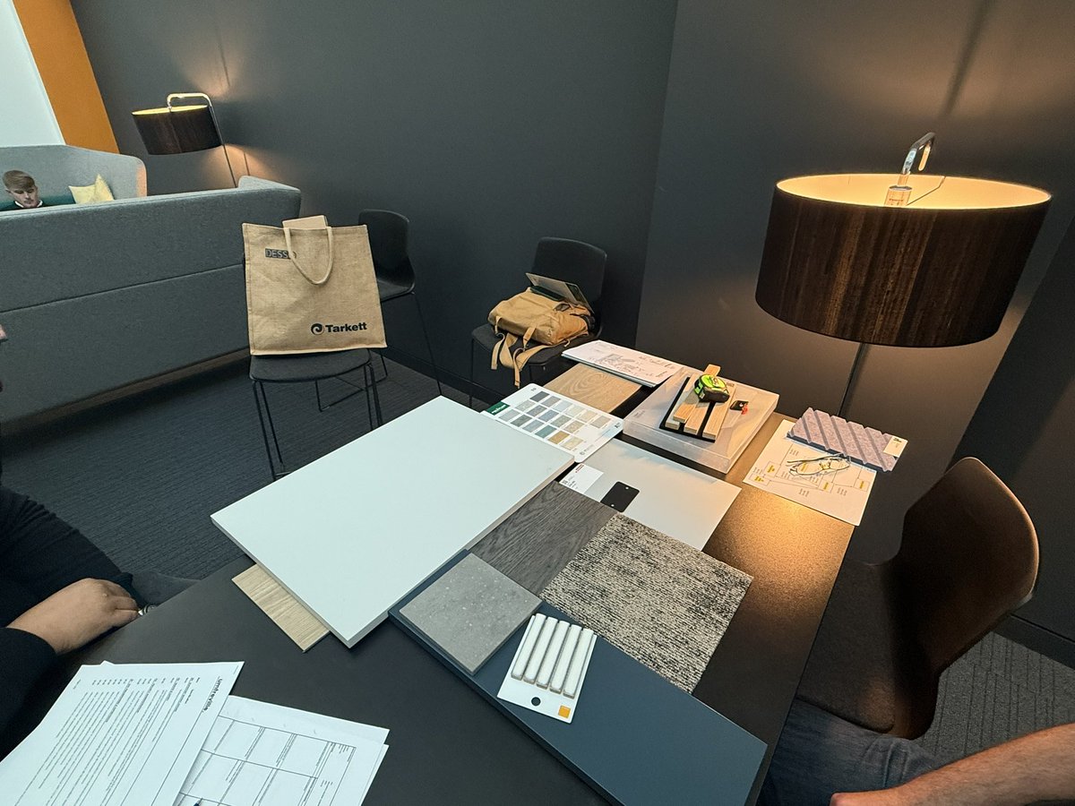 stepheadley's tweet image. Love these kind of meetings. Step closer to commencing the project, client engagement and buy in. #commercialoffices #workplace #workplacedesign Shout out to @TarkettGroup