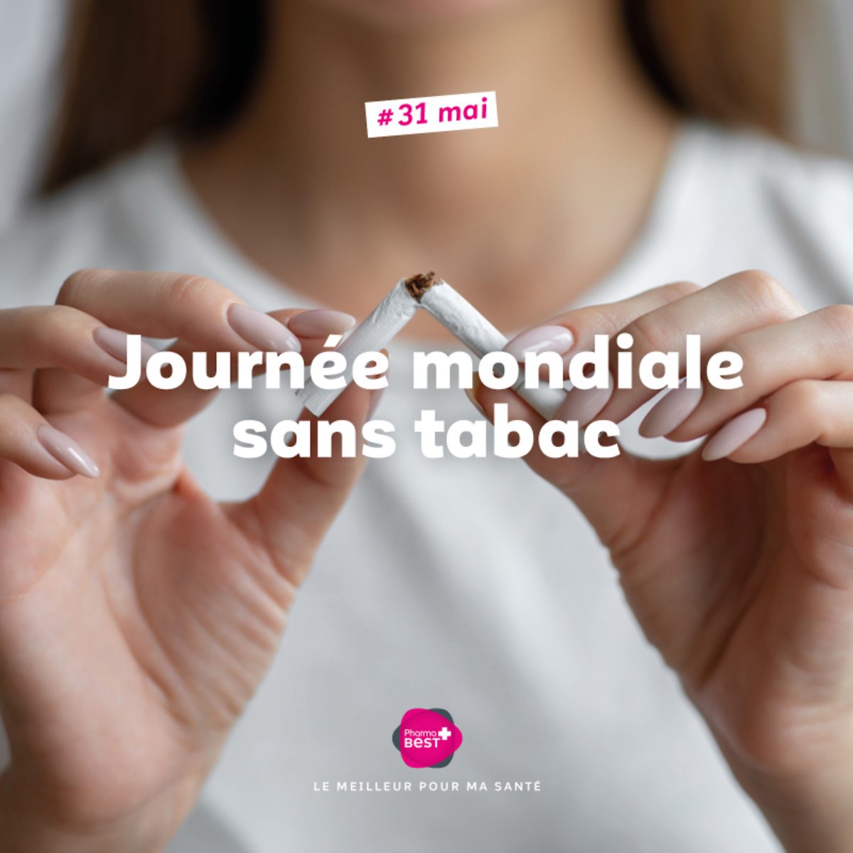🚭 #JournéeSansTabac | À l’occasion de la Journée mondiale sans tabac, PharmaBest renouvelle son engagement aux côtés de celles et ceux qui souhaitent dire stop à la cigarette.

Ce temps fort de sensibilisation permet de rappeler les bénéfices concrets du sevrage tabagique et