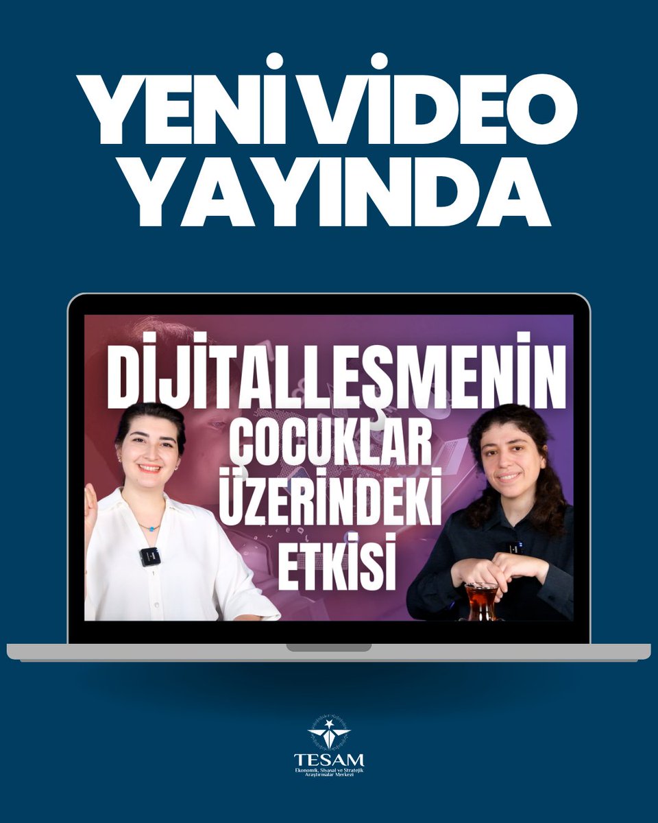 📢 Yeni Video Yayında!
TESAM Araştırma Merkezi’nin YouTube kanalı LSU Academy'de dikkat çekici bir konuyu ele aldık! 🎥✨

Bu bölümde konuğumuz Klinik Psikolog Süreyya Kitapçıoğlu ile "Dijitalleşmenin Çocuklar Üzerindeki Etkisi" üzerine kapsamlı bir sohbet gerçekleştirdik. 👧🧒📱