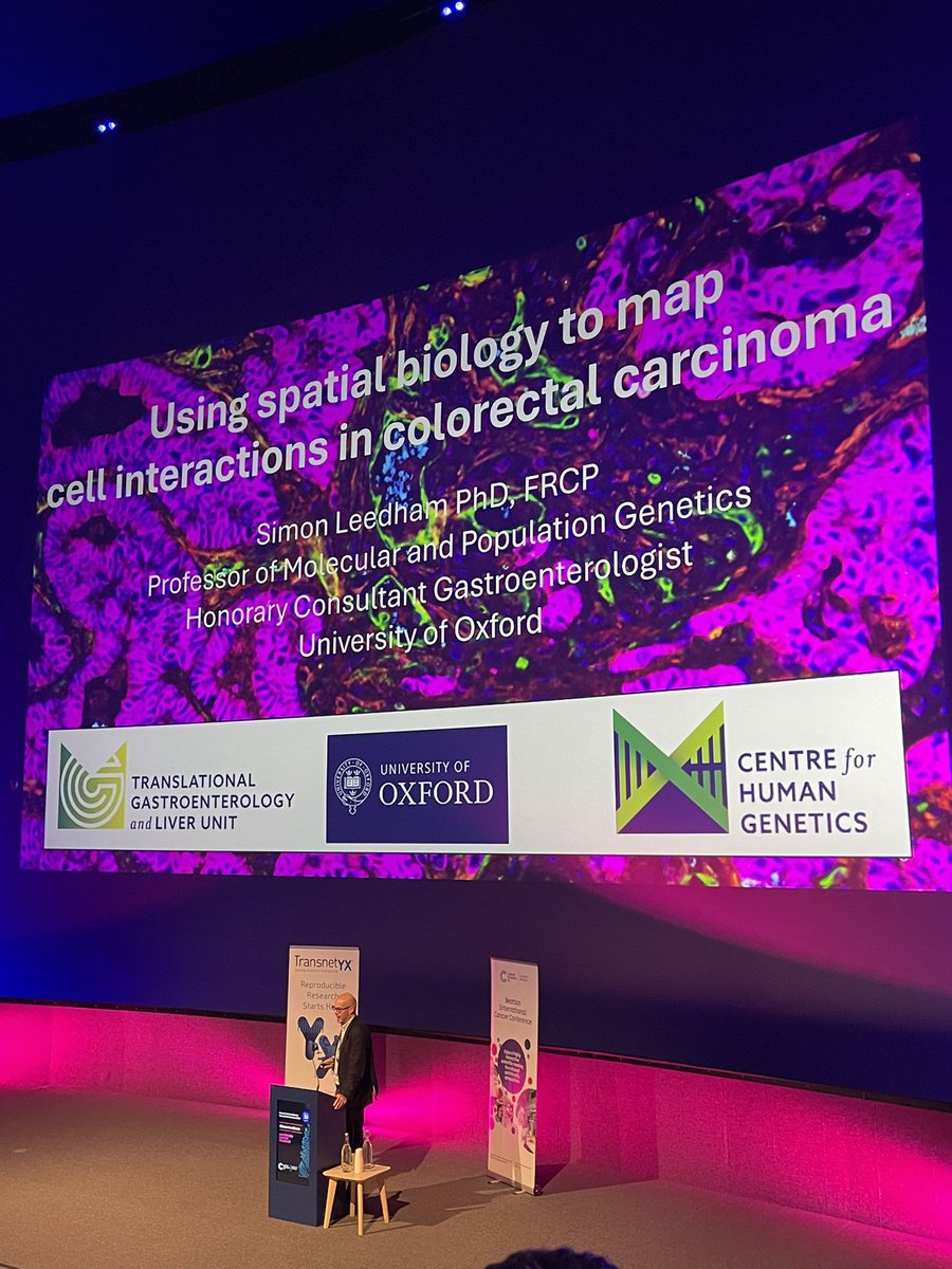 CRUK Scotland Inst (@cruk_si) on Twitter photo Kicking off the final session of the day, we have <a href="/leedham_simon/">Simon Leedham</a> talking about using spatial biology to map interactions in colorectal cancer
Thanks to <a href="/WorldwideCancer/">Worldwide Cancer Research</a> for sponsoring Simon’s talk!
<a href="/TGU_Oxford/">Translational Gastroenterology & Liver Unit (TGLU)</a> | <a href="/HumanGeneticsOx/">Centre for Human Genetics</a> | <a href="/UniofOxford/">University of Oxford</a> | #BICC2025 Kicking off the final session of the day, we have <a href="/leedham_simon/">Simon Leedham</a> talking about using spatial biology to map interactions in colorectal cancer
Thanks to <a href="/WorldwideCancer/">Worldwide Cancer Research</a> for sponsoring Simon’s talk!
<a href="/TGU_Oxford/">Translational Gastroenterology & Liver Unit (TGLU)</a> | <a href="/HumanGeneticsOx/">Centre for Human Genetics</a> | <a href="/UniofOxford/">University of Oxford</a> | #BICC2025
