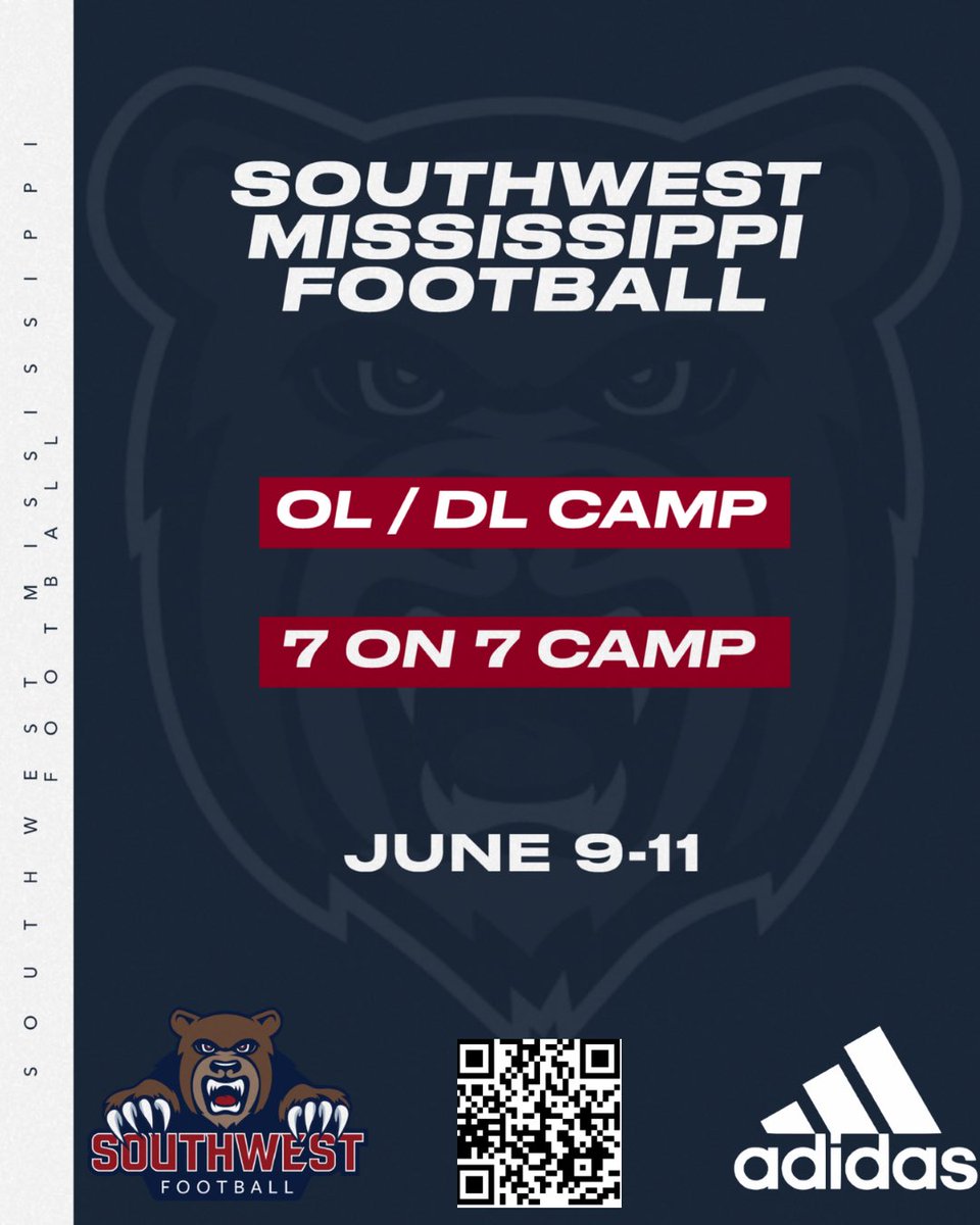 SMCC Football (@smccfootball) on Twitter photo 🏕️WE ARE 2 WEEKS AWAY FROM CAMP🏕️
Spots are limited, so secure your spot with $100!!
You will receive:
College-Level Drills 🔥
Hands-On Coaching🔥
Elite Competiton🔥
For more info DM <a href="/CoachLGeorge/">Les George</a> 🏕️WE ARE 2 WEEKS AWAY FROM CAMP🏕️
Spots are limited, so secure your spot with $100!!
You will receive:
College-Level Drills 🔥
Hands-On Coaching🔥
Elite Competiton🔥
For more info DM <a href="/CoachLGeorge/">Les George</a>