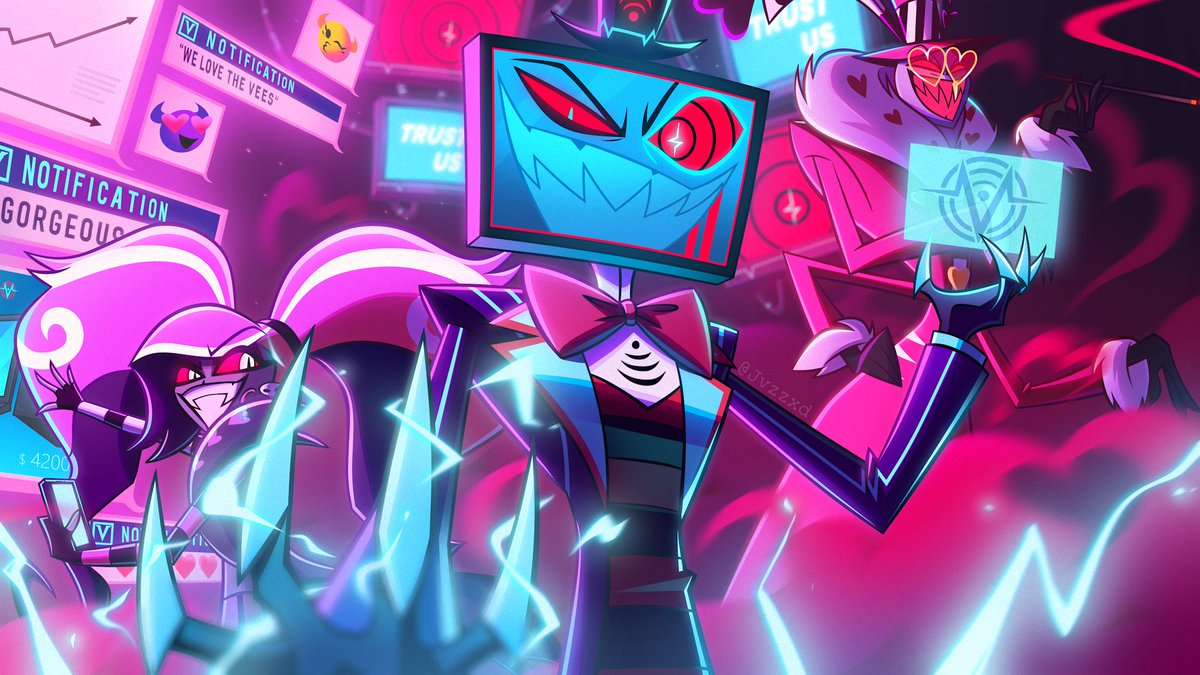 Jvzzxd's tweet image. &quot;Perfection&quot;

#HazbinHotel #HazbinHotelFanart #VEES #VoxVal