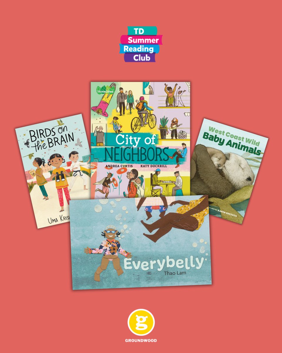 TD Summer Reading Club/Club de lecture d'été TD (@tdsrc_cletd) on Twitter photo We are thrilled to have four incredible titles from <a href="/GroundwoodBooks/">Groundwood Books</a> on the 2025 TD Summer Reading Club recommended list! 🥳
📖 Birds on the Brain
📖 City of Neighbors
📖 Everybelly
📖 West Coast Wild Baby Animals
📸: <a href="/GroundwoodBooks/">Groundwood Books</a> We are thrilled to have four incredible titles from <a href="/GroundwoodBooks/">Groundwood Books</a> on the 2025 TD Summer Reading Club recommended list! 🥳
📖 Birds on the Brain
📖 City of Neighbors
📖 Everybelly
📖 West Coast Wild Baby Animals
📸: <a href="/GroundwoodBooks/">Groundwood Books</a>