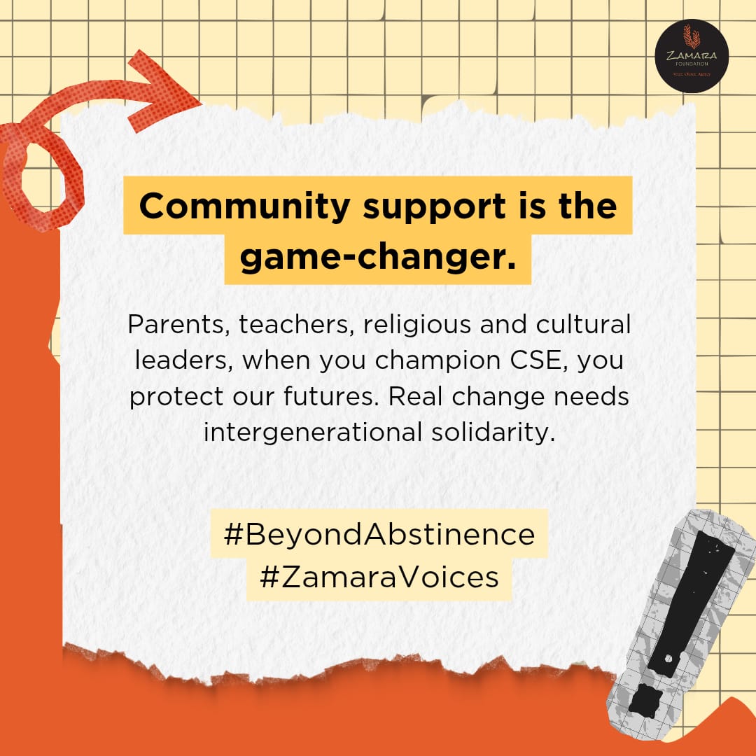 <a href="/Zamara_fdn/">Zamara Foundation</a> When community members come together to share and learn from each other, that's when real change starts happening. #BeyondAbstinence #ZamaraVoices <a href="/Zamara_fdn/">Zamara Foundation</a>