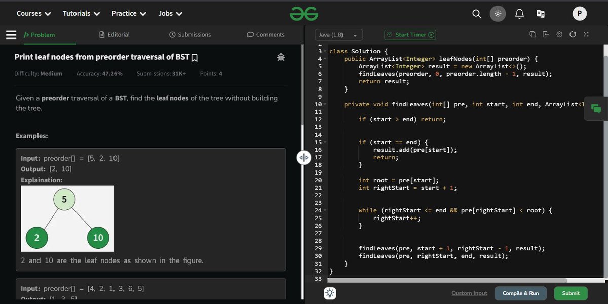 codewithprince2's tweet image. DAY 65 of Solving GFG160 Problem.
@geeksforgeeks
#gfg160
#geekstreak2025
