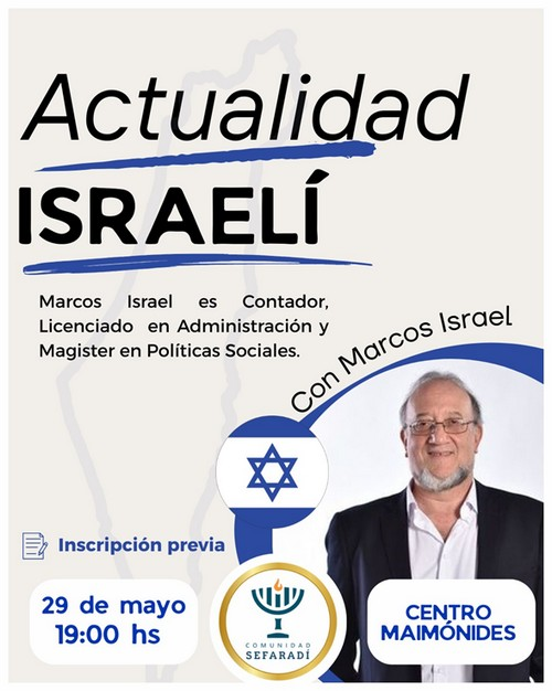 La actualidad israelí con <a href="/MarcosI88793018/">MarcosIsrael</a> Marcos Israel en Maimónides. Jueves 29/5, 19 hs. <a href="/SefaradiUy/">Comunidad Sefaradí</a> Inscripción previa en forms.gle/MCXxzWmELGGnEu…

cciu.org.uy/actualidad-isr…