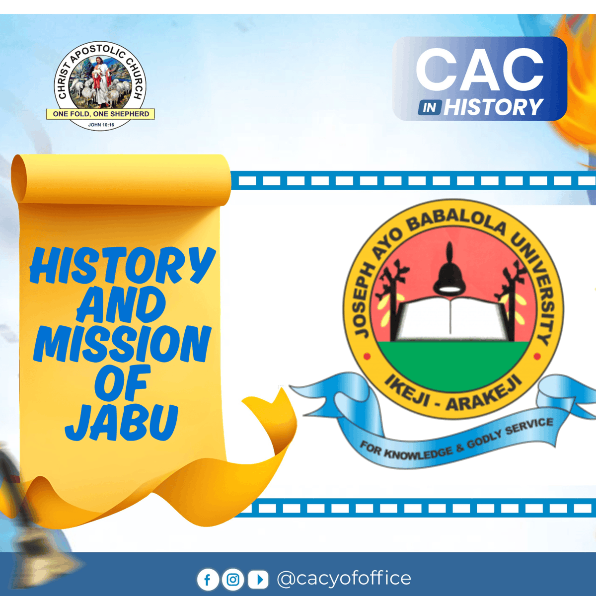 cacyofoffice's tweet photo. #TuesdayInHistory
πππππππ πππ πππππππ ππ
ππππππ πππ ππππππππ ππππππππππ (ππππ)
Read at https://t.co/P7MtoICoSG
#ChristApostolicChurch #CACInHistory #JABU #ApostolicYouths #KingsAndPriests https://t.co/5b9l70VFra