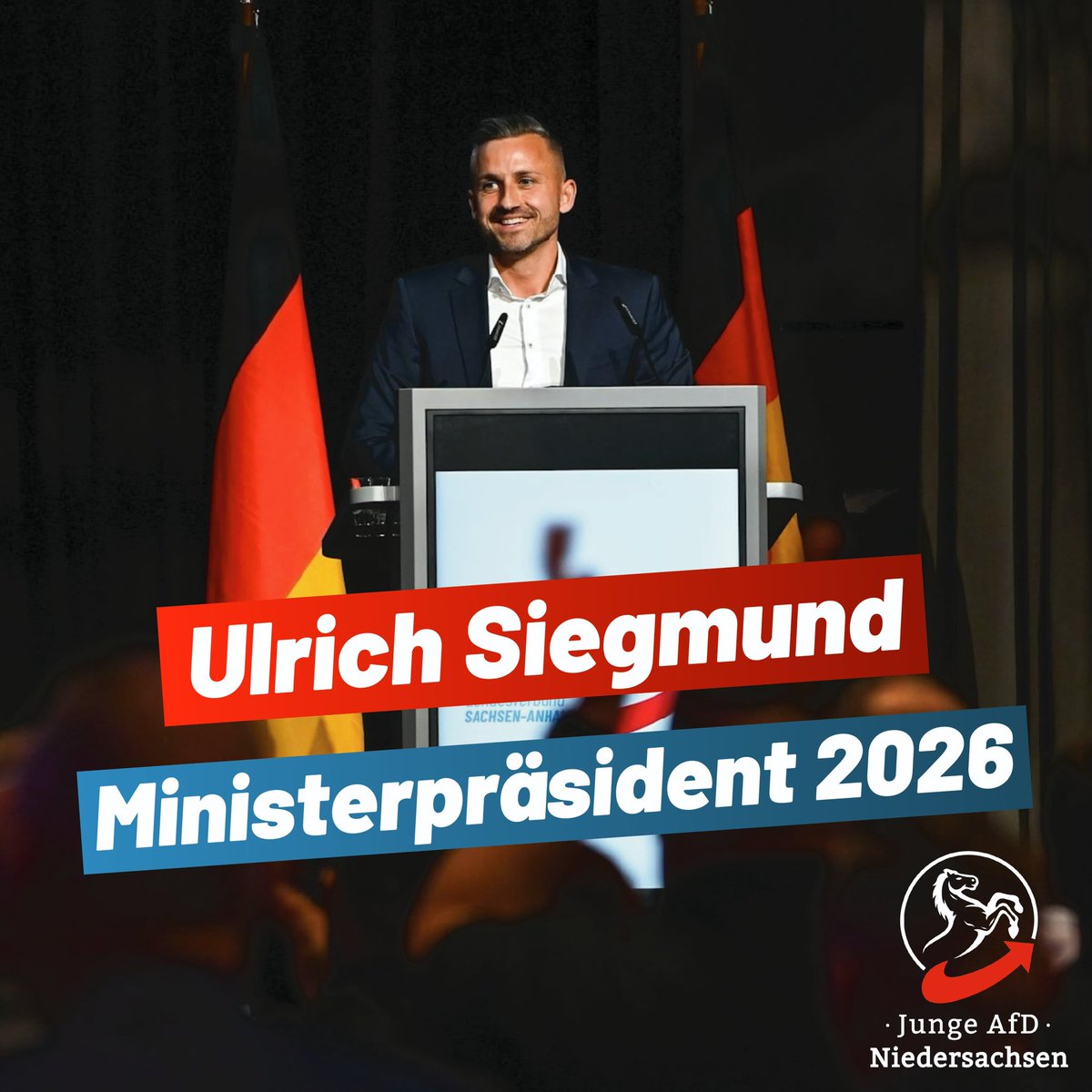 Wir als Junge AfD Niedersachsen unterstützen die Kandidatur von .<a href="/UlrichSiegmund/">Ulrich Siegmund</a> zu 100%!

Lasst ihn uns gemeinsam zum ersten AfD-Ministerpräsidenten Deutschlands machen!
