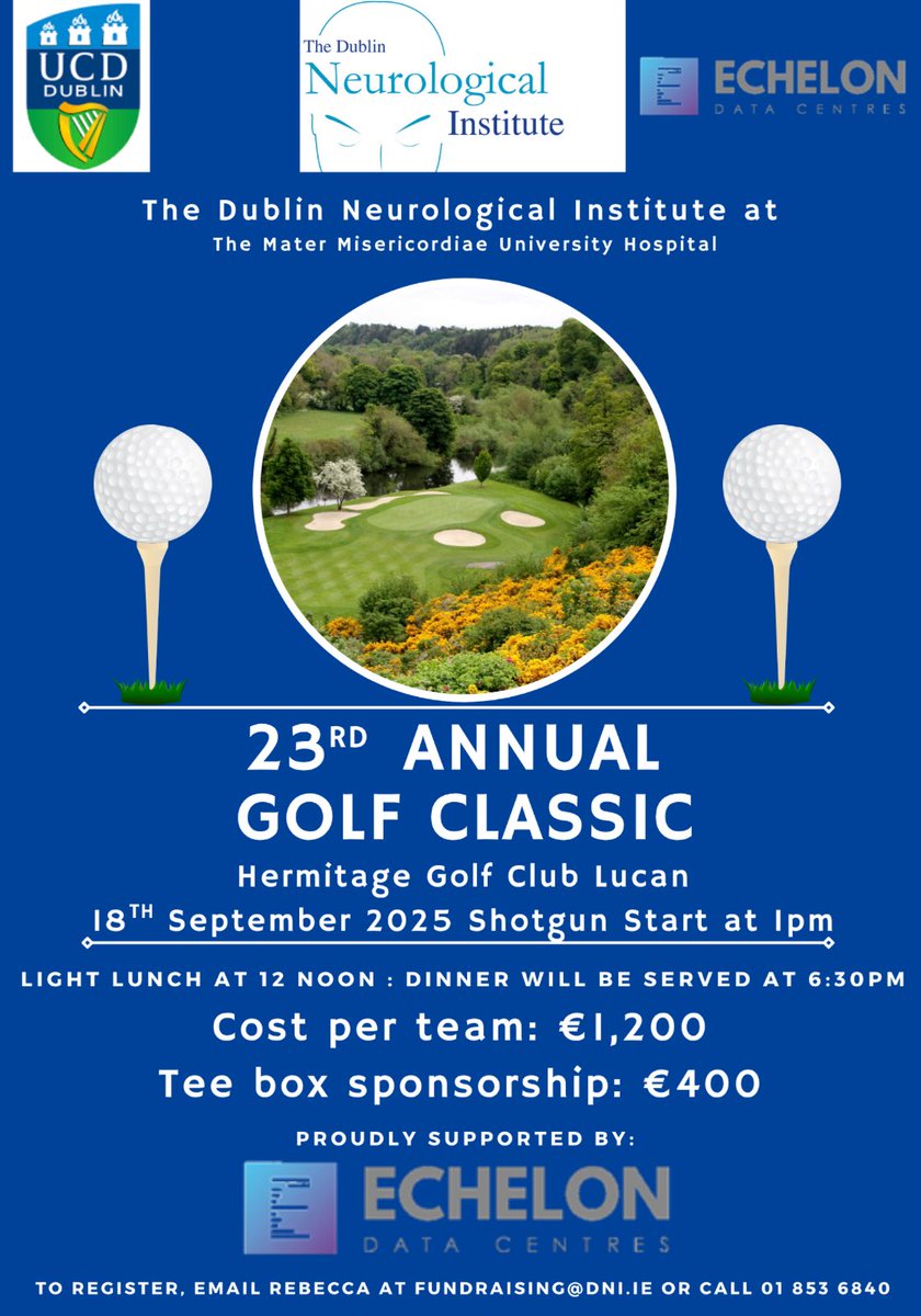 dni_neurology's tweet image. That time of year again ⛳️🏌️♂️🏌️♀️
Register early to secure your spot for this years Annual Golf Classic 🧠
#TheDNI57 #Charity