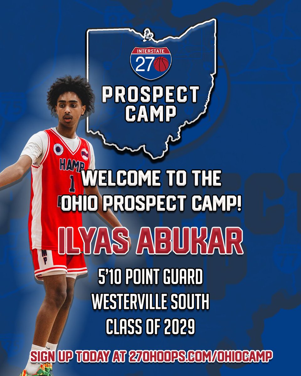 270 Camp details ‼️⤵️

🎓 2026-2031
📍Columbus, OH
🏀 any hooper in Ohio and the Midwest
🗓️ 2030-2031 (June 21), 2029 (August 2), 2028 (August 9), 2026-2027 (October 11-12)
🎥 270 Hoops and other media outlets
🔗 sign up with the link in our bio or at 270hoops.com/ohiocamp