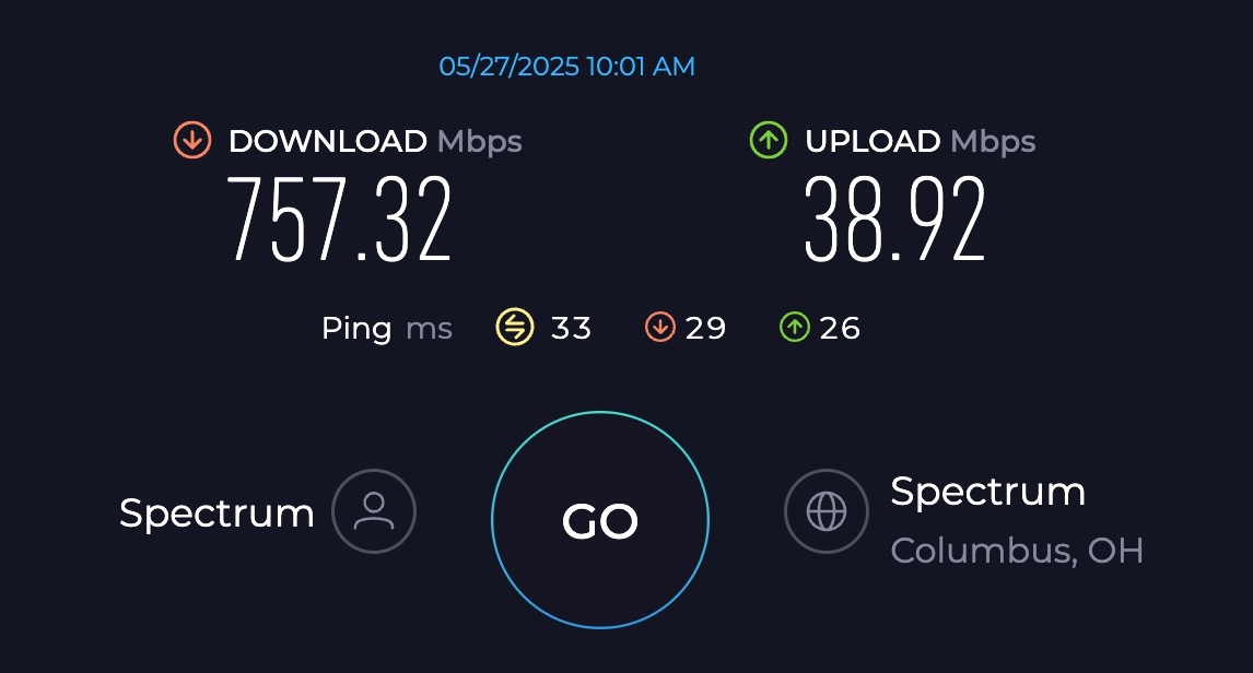My <a href="/Speedtest/">Speedtest by Ookla</a> result is pretty zippy today. 
Long weekend must’ve done it good! 😎

How fast is your internet? 
#speedtest