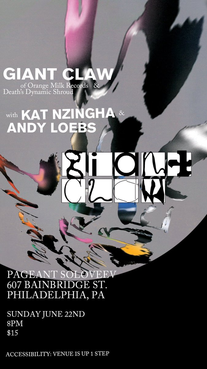 i’m playing Philly June 22 👍 the day after the NYC show with Matmos, Foodman, and More Eaze