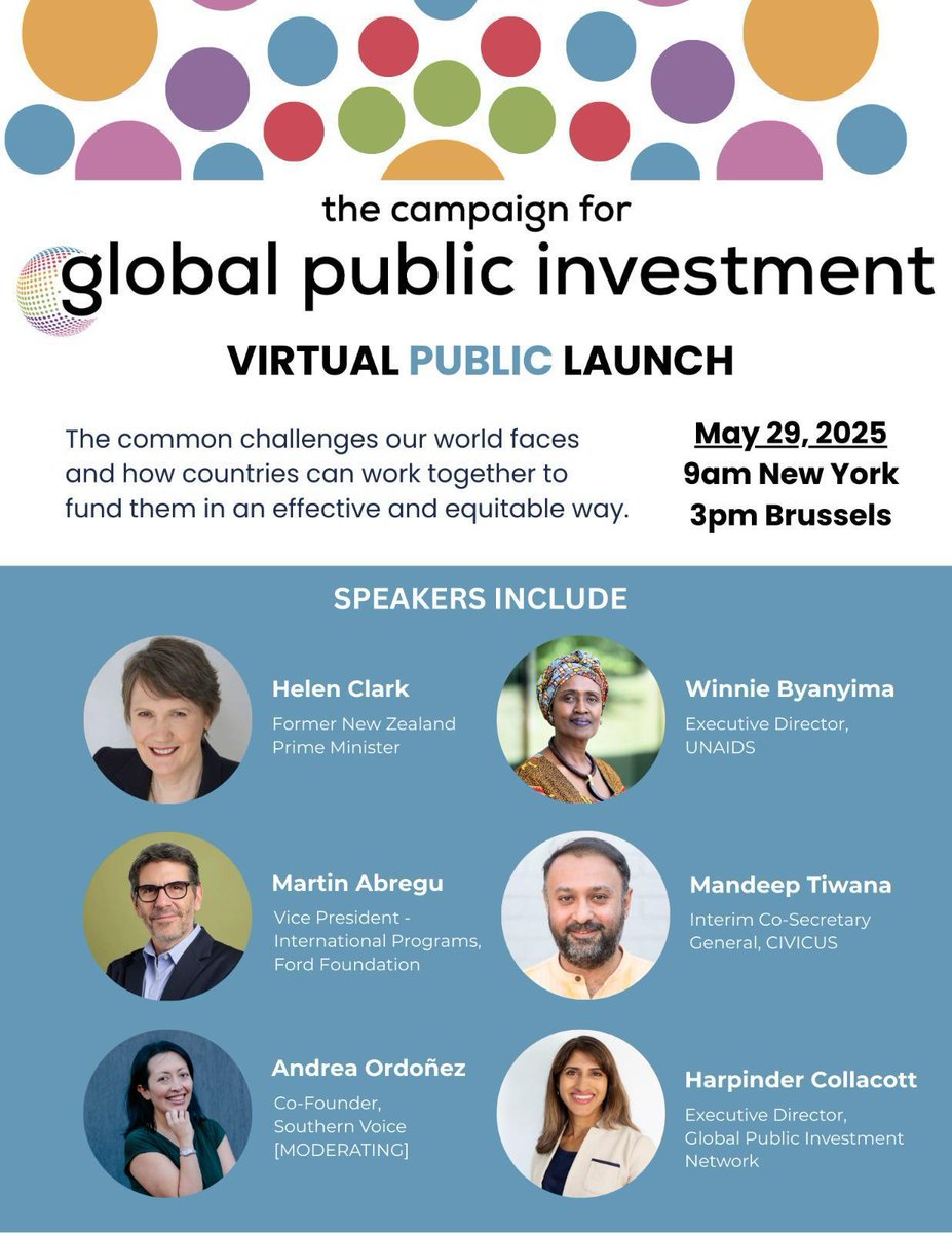 Winnie Byanyima (@winnie_byanyima) on Twitter photo The sudden collapse of foreign aid has been devasting. Such global challenges require us to work together in new, innovative ways.
Pls join the launch of this timely call to solve global challenges thru global public investment. <a href="/GlobalPubInvt/">Global Public Investment Network</a>
Register: zoom.us/meeting/regist… The sudden collapse of foreign aid has been devasting. Such global challenges require us to work together in new, innovative ways.
Pls join the launch of this timely call to solve global challenges thru global public investment. <a href="/GlobalPubInvt/">Global Public Investment Network</a>
Register: zoom.us/meeting/regist…