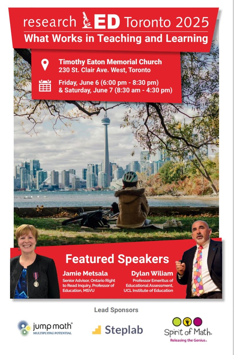 Nidhi Sachdeva, PhD (@nsachdeva2019) on Twitter photo JUST 10 DAYS TO GO!!! See you all in TO.
#rEDTO25
<a href="/researchEDCan/">researchED Canada</a> <a href="/rastokke/">Anna Stokke</a> <a href="/MrZachG/">Zach Groshell</a> <a href="/MrsBallAP/">Rachel Ball</a> <a href="/SpiritofMath/">Spirit of Math Schools Inc.</a> <a href="/Steplab_co/">Steplab</a> <a href="/johnmighton/">@johnmighton</a> <a href="/amandavande1/">Amanda VanDerHeyden</a> JUST 10 DAYS TO GO!!! See you all in TO.
#rEDTO25
<a href="/researchEDCan/">researchED Canada</a> <a href="/rastokke/">Anna Stokke</a> <a href="/MrZachG/">Zach Groshell</a> <a href="/MrsBallAP/">Rachel Ball</a> <a href="/SpiritofMath/">Spirit of Math Schools Inc.</a> <a href="/Steplab_co/">Steplab</a> <a href="/johnmighton/">@johnmighton</a> <a href="/amandavande1/">Amanda VanDerHeyden</a>