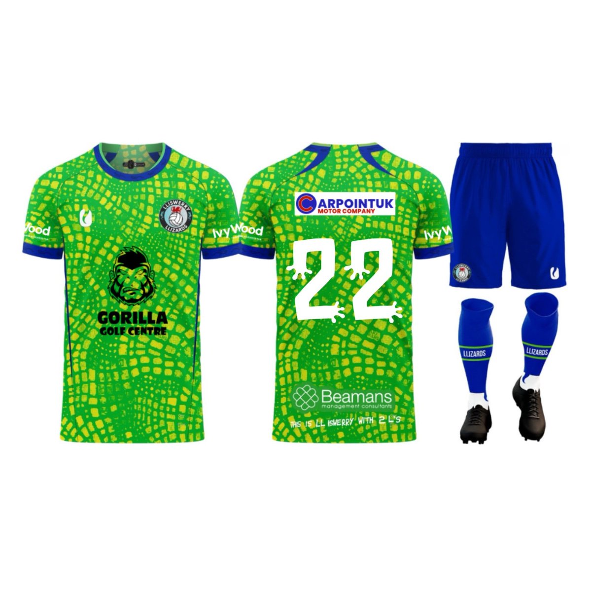 The football clubs committee has been working hard over the last few months.
Will and his team at  Tor Sports have pulled another top class design out of the bag 😍🦎💙
Welcome to our sponsors  Gorilla Golf Centre, Carpoint UK Motor Company 
Beamans Management and Ivy Wood 💙🦎⚽