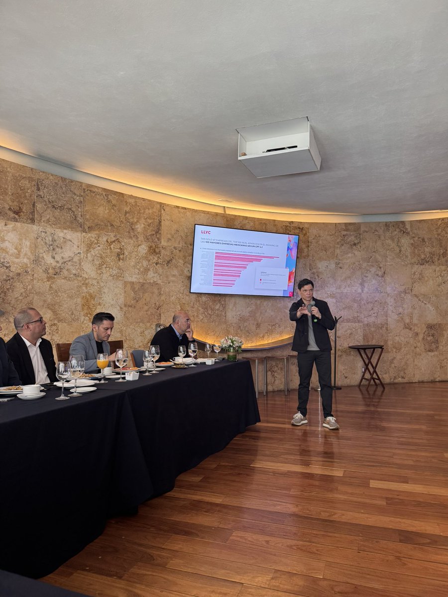 Mi socio <a href="/adolfocorujo/">Adolfo Corujo</a> presenta hoy el primer ranking de empresas mexicanas y su presencia en los LMMs. El posicionamiento en los motores de búsqueda de IA se convierte en un punto clave para el posicionamiento de nuestras empresas y marcas. Gracias a Red Executive Forum!