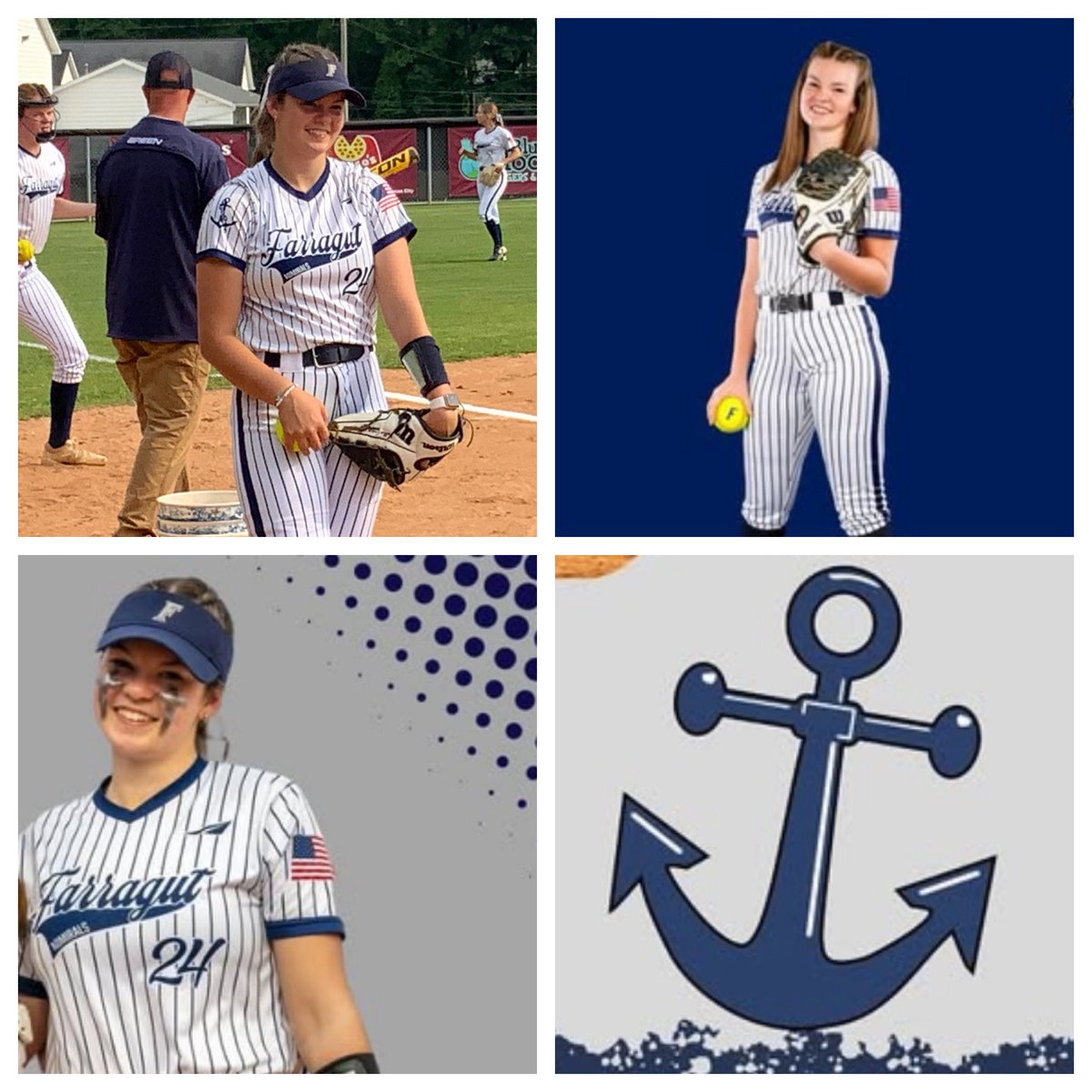 ⚓️ FARRAGUT LADY ADMIRALS SOPHOMORE PITCHER HALLIE GRACE JOHNSON 🥎
(2025 Season Stats)

Won 21  Lost 6 
3 Saves
1.47 Earned Run Average 
18 Complete Games
9 Shutouts 
152 1/3 Innings (110 Hits Allowed)
32 Walks   175 Strikeouts 
0.97 WHIP

Also hit .383 with 43 RBIs 
⚓️🥎⚓️🥎