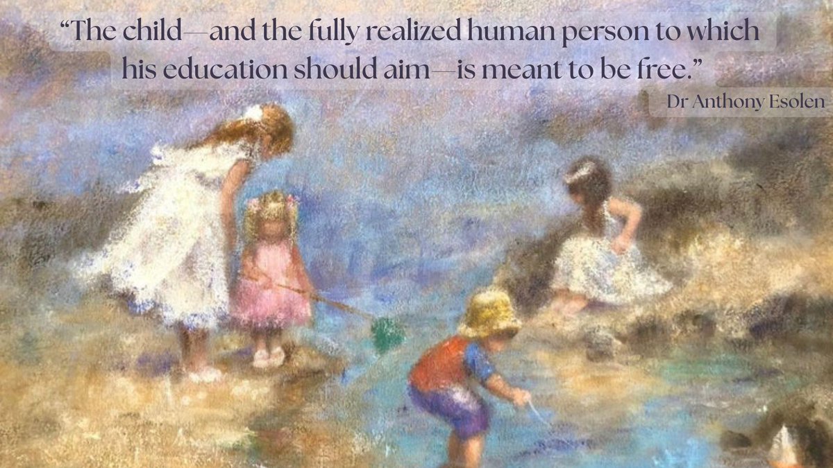 ThalesCollege's tweet image. Dr. Anthony Esolen, a Thales College Professor, explores reclaiming childhood through poetry in his blog Word & Song. He discusses leading children to the good, beautiful, and true. Subscribe and enjoy: buff.ly/tejB2W1