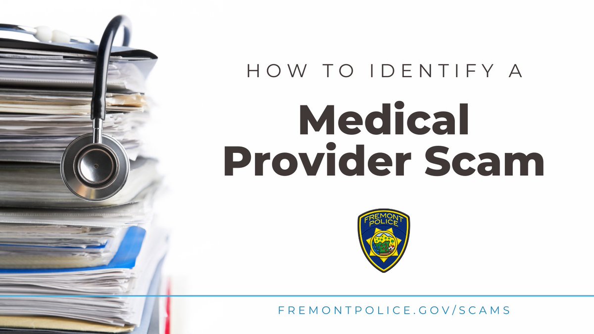 FPD has identified a rise in scams impersonating medical providers in our area. The scam callers may claim that you’ve scheduled a medical procedure and will demand payment or personal information (such as insurance/Medicare numbers, Social Security numbers or bank account