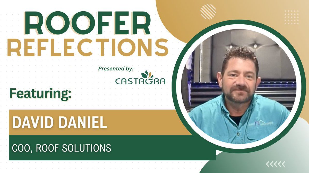 This week on Roofer Reflections, Castagra's CEO, Tats Nakagawa, talks to David Daniel, COO of Roof Solutions. Don't miss this episode! 

youtu.be/uK-IHpZxlAU    

Who should we interview next? Let us know in the comments!
 
#roofers #roofingindustry #roofingpodcast