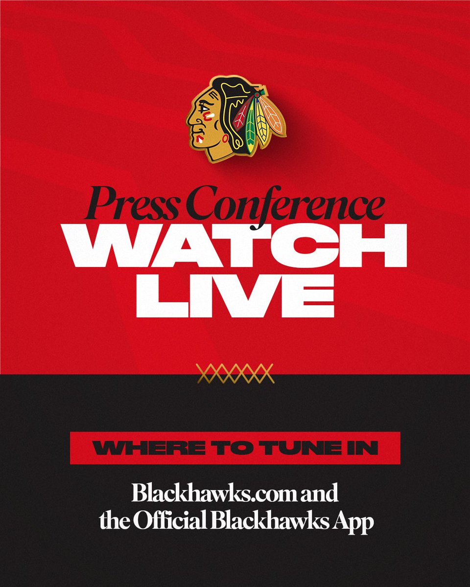 our introductory press conference with Head Coach Jeff Blashill is LIVE!

tune in now🎥 ➡︎ blackhawks.tbits.me/trk/JeffBlashi…