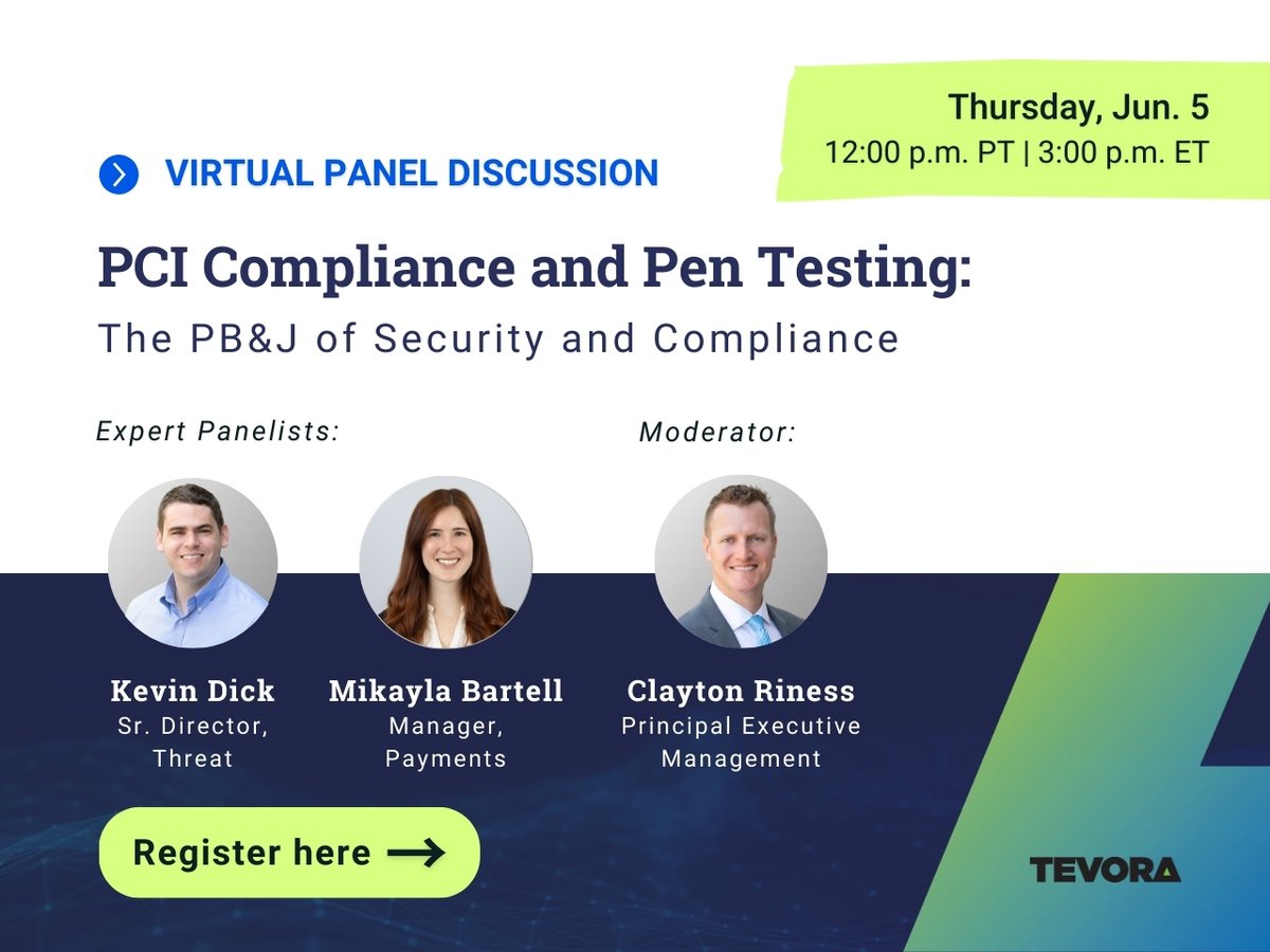 🔗 Register here: tevora.us/45eGiZR​
With AI threats growing and audits tightening, check-the-box approaches won’t cut it. Join our expert panel for key insights on protecting cardholder data and strengthening real-time compliance.​ 🔐 ​
#PCI #Compliance #PenetrationTesting