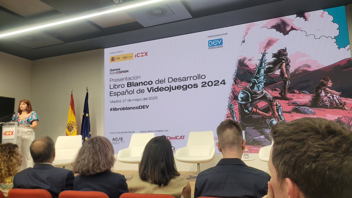 Nos encontramos en la presentación de #libroblancoDEV. Gracias a <a href="/ICEX_/">ICEX</a> y <a href="/dev_es/">Desarrollo Español de Videojuegos</a> por la invitación.