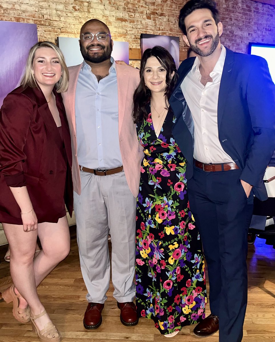 Dr. Nicole Rigler (PGY1), Dr. Rishi Sharma (PGY1), Dr. Santiago Martinez Sosa (PGY2), and Dr. <a href="/helenaxeros_MD/">Helena Xeros, MD</a> (PGY3) celebrating the end of the year with their Internal Medicine colleagues #MayoNeuroResidency