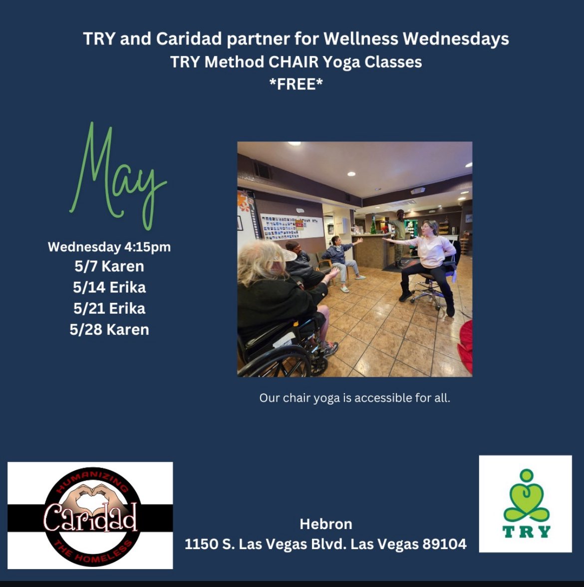 Tomorrow is wellness Wednesday. We have a special offering thanks to our partners at the VA. Starting  at 7:00am, 8:30am &amp;  4:15pm. Our walking group meets at 7am, the VA Mobile Medical Clinic will be onsite from 8:30-11:30am, and then we have chair yoga at 4:15. Join us at