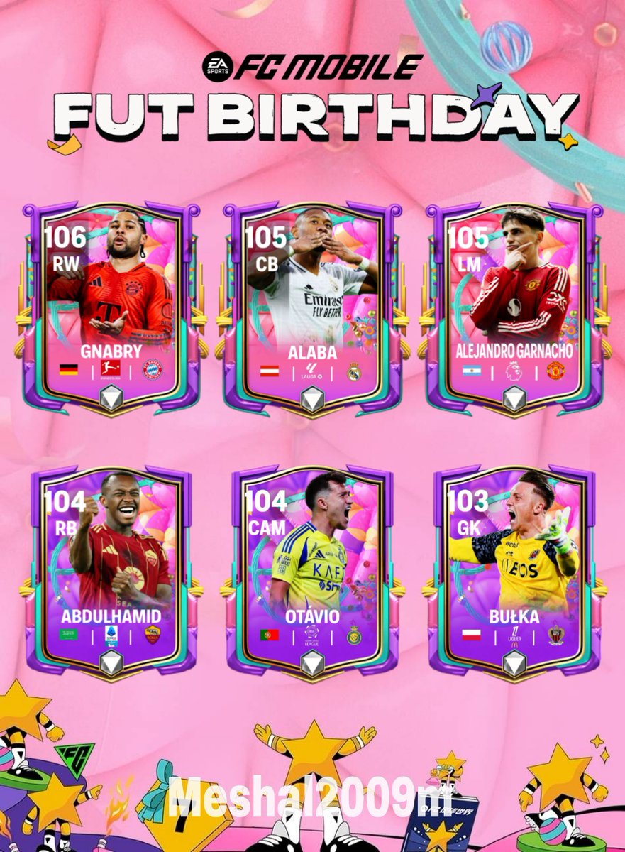 حدث يوم ميلاد FUT 🎂

تمت إضافة حدث يوم ميلاد FUT إلى FC Mobile الصينية كحدث جانبي.

أقدم لكم هذا المفهوم للاعبي الحدث في حال توفره في النسخة العالمية من FC Mobile أيضًا 🎨

سيحصل جميع لاعبي الحدث على
5★ نجوم قدم ضعيفة و 5★ نجوم حركات مهارة 👌 🔥

#FCMobile - #FUTBirthday