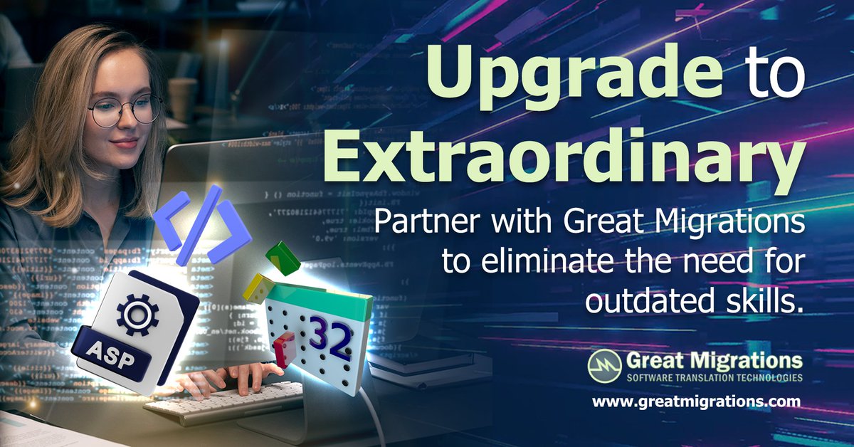 GmStudioUpgrade's tweet image. Don't let Classic VB6/COM/ASP skills hold you back
Partnering with Great Migrations Today!
Learn more at: bit.ly/3olwZ2z
#softwareupgrade #softwaremigration #systemmodernization #softwaredevelopment #softwarecompany #IT #ITIndustry #artificialintelligence