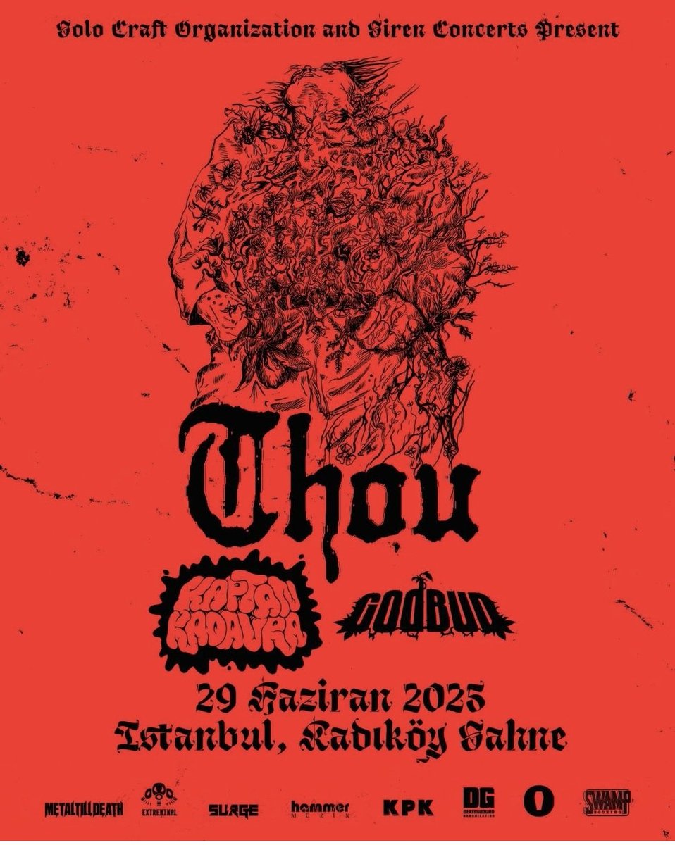 Amerikalı sludge metal grubu Thou 29 Haziran 2025'de İstanbul'da! Konuk gruplar ülkemizden Kaptan Kadavra ve Godbud !