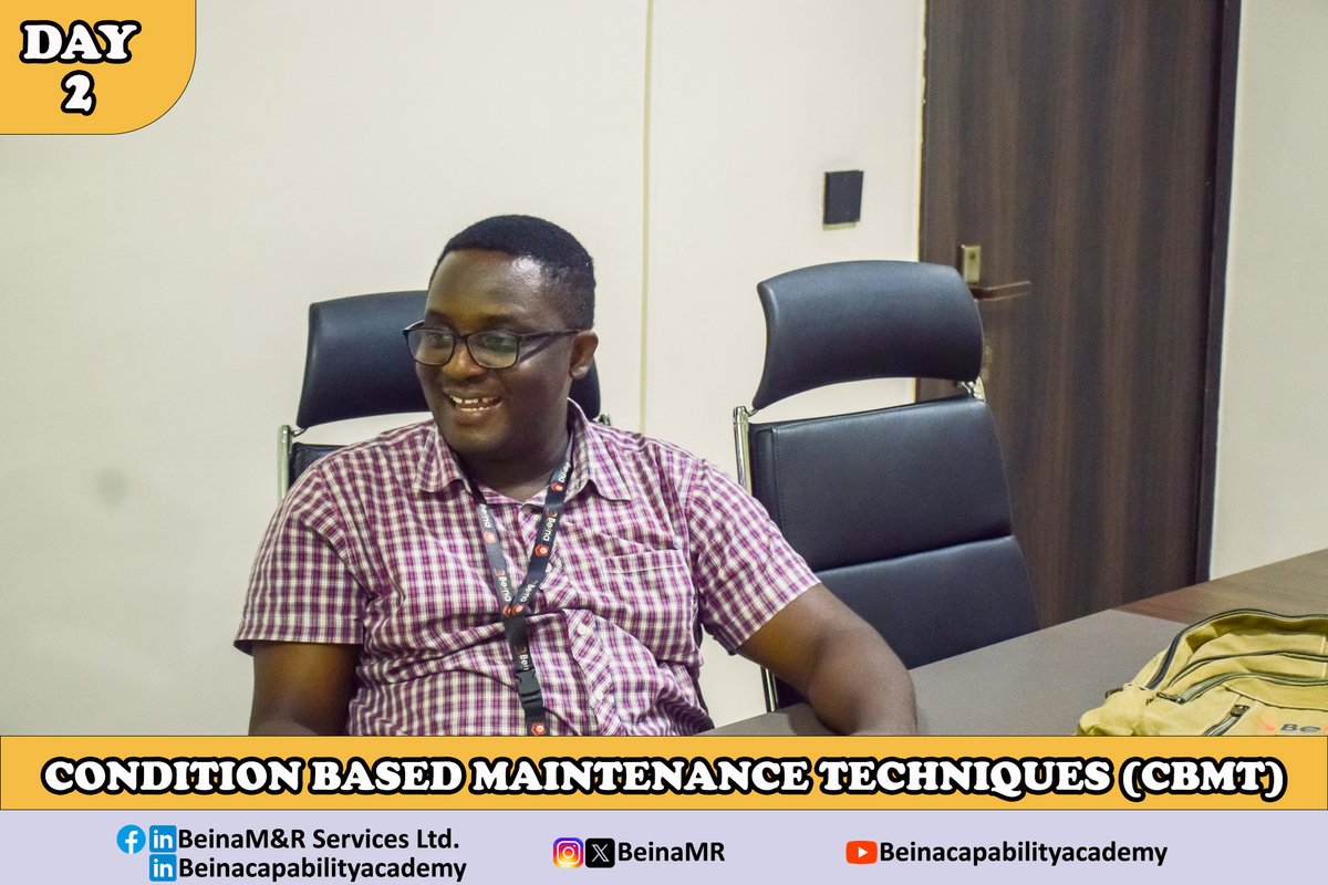 BeinaMR's tweet photo. Day 2of3: #ConditionBasedMaintenance #Techniques (CBMT) - Private Session for @pace_nigeria

Today, we explored key CBM techniques:
1. Lubrication Excellence: Proper application and world-class best practices. https://t.co/v0iQgpDdFt