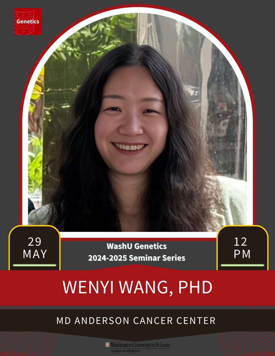 WashUGenetics's tweet image. Join @WashUGenetics this Thursday (May. 29, 12pm CST) in Connor Auditorium when Dr. Wenyi Wang presents “Deciphering tumor heterogeneity for benefits from immunotherapy in cancer”, hosted by Dr. Ting Wang @twang5