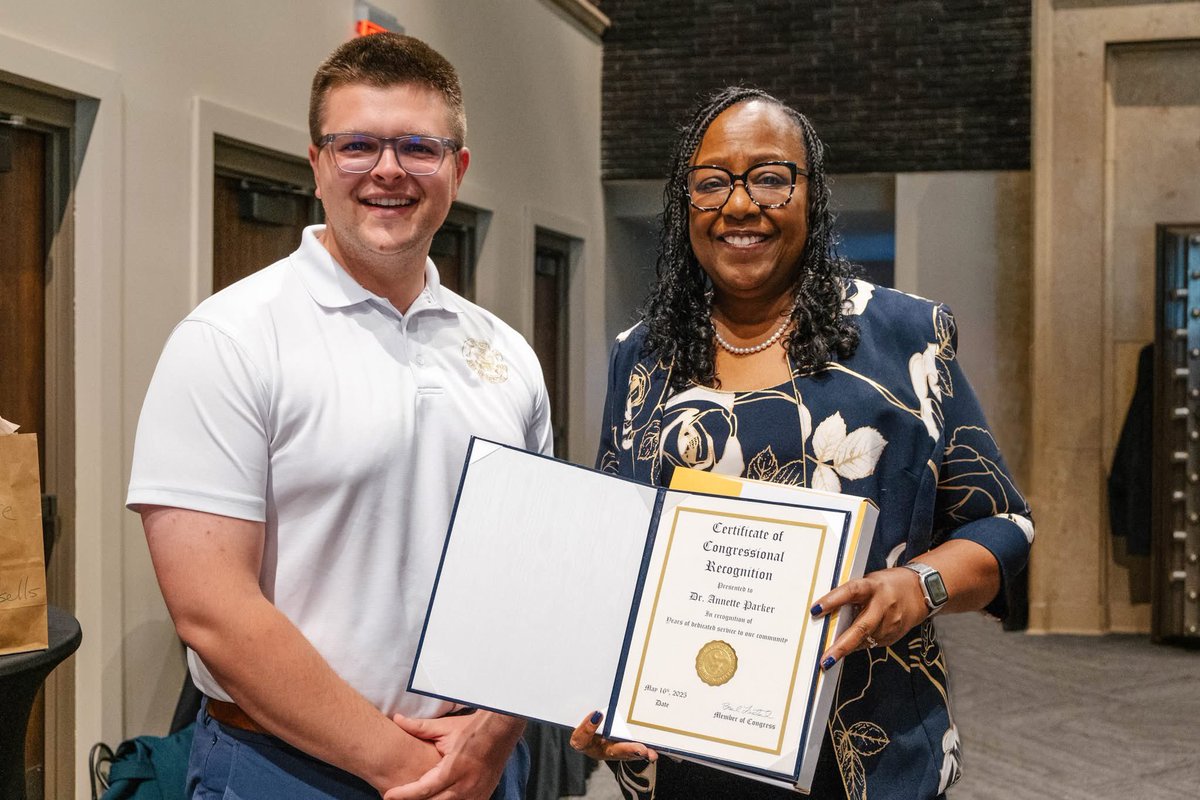 Thank you, <a href="/RepFinstad/">Congressman Brad Finstad</a> , for honoring our President with a Certificate of Congressional Recognition. The certificate and a flag that has flown over the White House were presented to Dr. Parker by the Congressman’s District Director and long-time SCC friend <a href="/AaronEberhartMN/">Aaron Eberhart</a>.