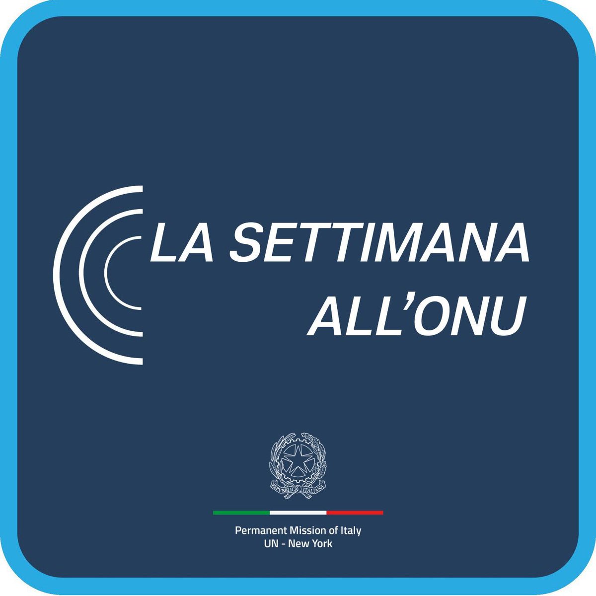 Cosa avverrà all’ONU 🇺🇳questa settimana? La #WeekAhead include:

📌28/5 Briefing del Consiglio di Sicurezza 🇺🇳sul #MedioOriente
📌28/5 Inaugurazione della mostra sul Campione del Mondo⚽️ #PaoloRossi organizzata dall'Italia 🇮🇹 al Palazzo di Vetro 🇺🇳in occasione del