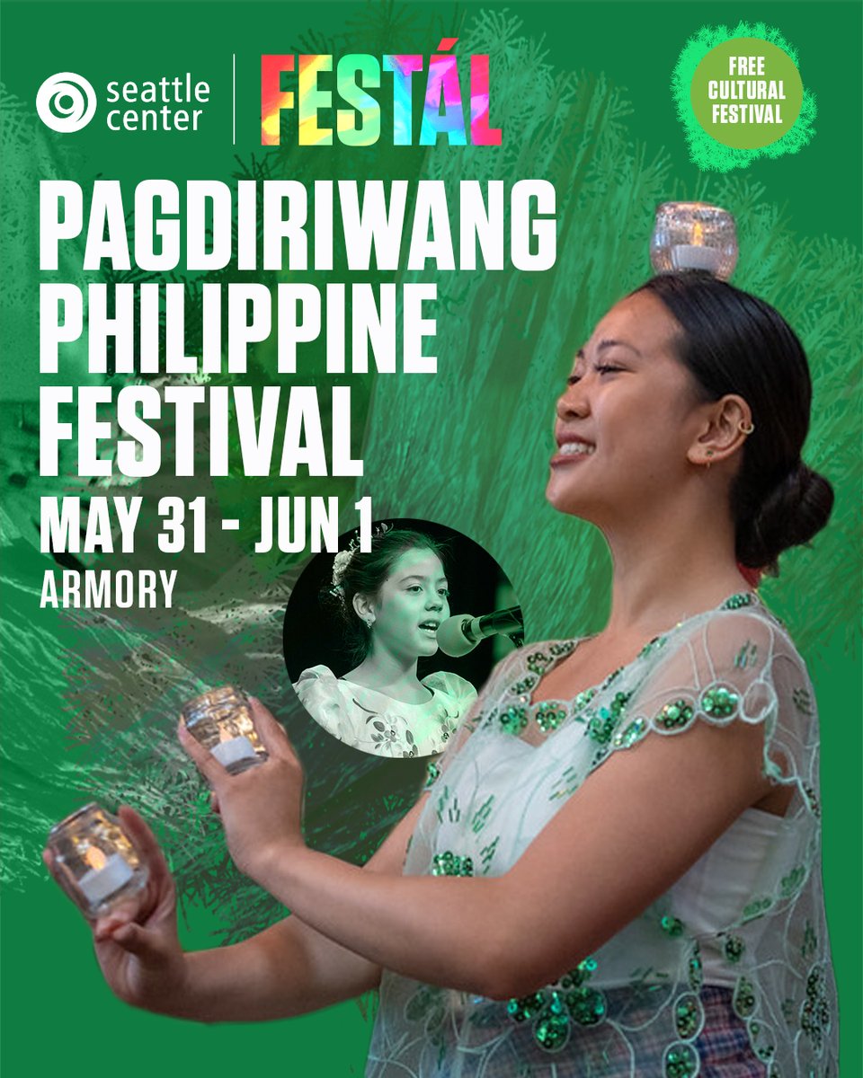 Pagdiriwang Philippine Festival will take place on May 31-June 1: 11am-7pm at the Armory Food &amp; Event Hall. The festival is part of the Festál series. It is free and open to the public. 

#festal2025 #seattlecenterfestal #pagdiriwang #seattlecenter #scfestal