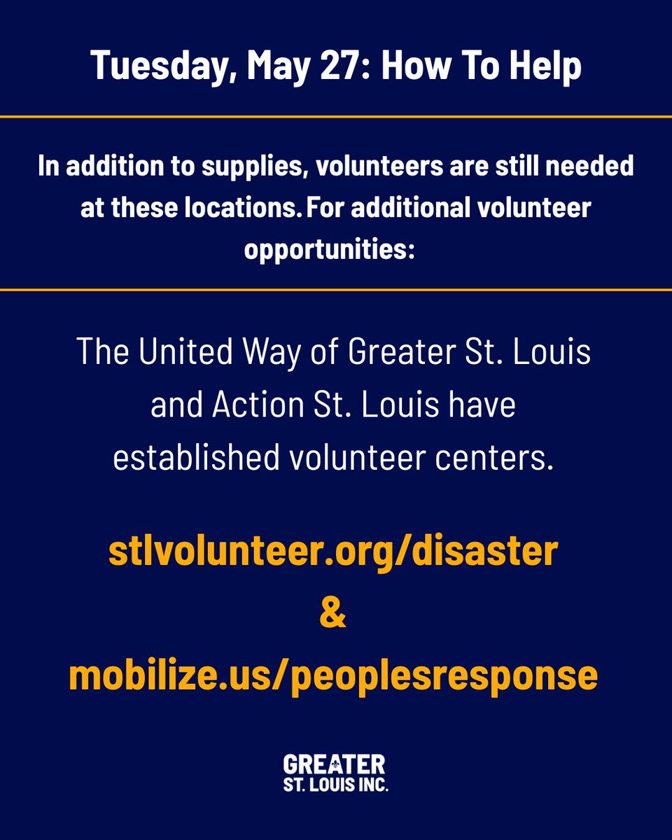 Supplies and volunteers are still needed today, Tuesday, 5/27. 
Needs, Locations &amp; Resources ➡️ bit.ly/3YVzGLV