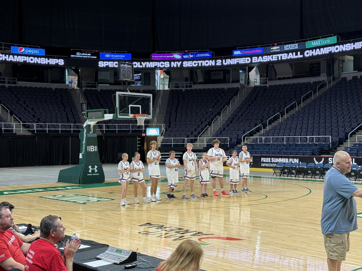 It's the Unified Basketball Championships at MVP Arena! Let's go Bulldogs!
