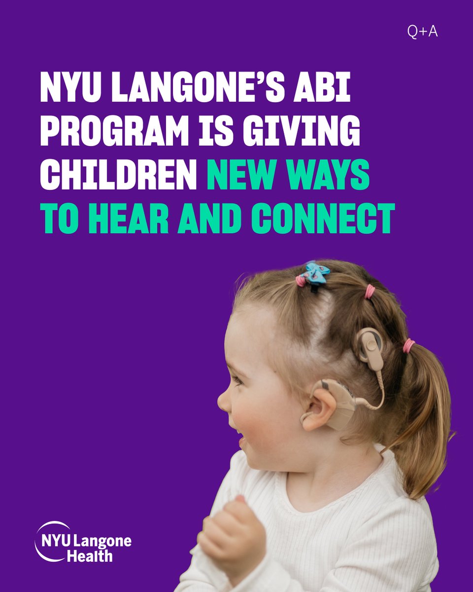 NYU Grossman School of Medicine (@nyugrossman) on Twitter photo Dr. J. Thomas Roland Jr. and NYU Langone lead pediatric ABI care, helping children without a cochlear nerve. With 79% improving, research continues to enhance surgery and programming.
Full interview: bit.ly/3HbHVxn Dr. J. Thomas Roland Jr. and NYU Langone lead pediatric ABI care, helping children without a cochlear nerve. With 79% improving, research continues to enhance surgery and programming.
Full interview: bit.ly/3HbHVxn