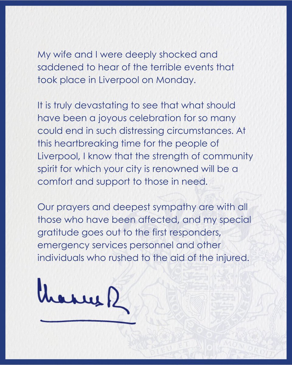 A message from HM The King.