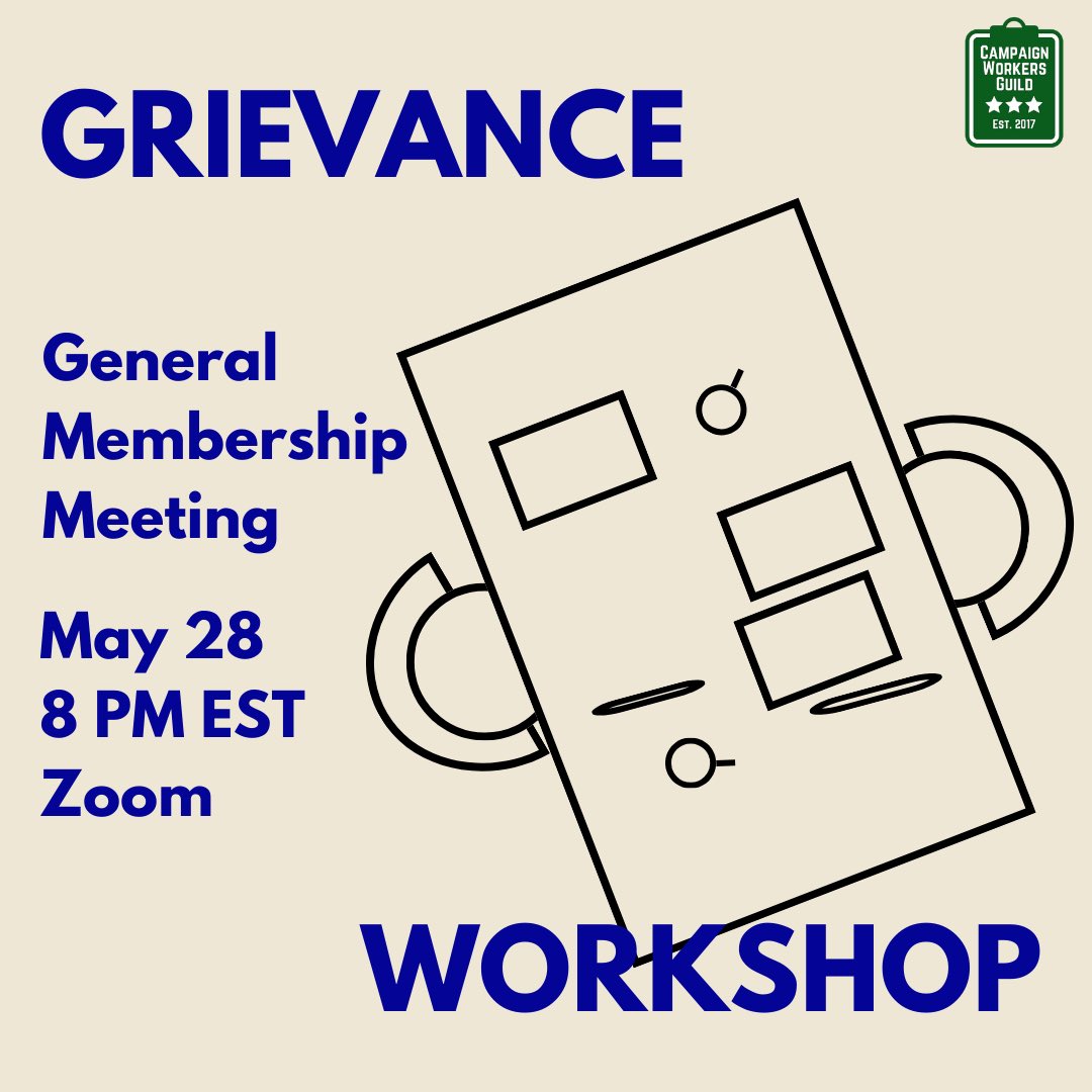 What is a grievance and what should you do if you encounter one in your unit? This month's GMM is a deep dive into the formal complaints a union makes on behalf of workers 💻 Open to ALL members, including working members and units still in bargaining ‼️ Link in bio to RSVP