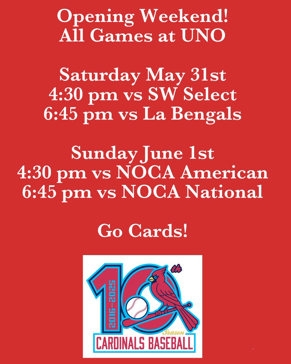 Let’s get it started! 

Opening weekend is almost here! ⚾️🇺🇸