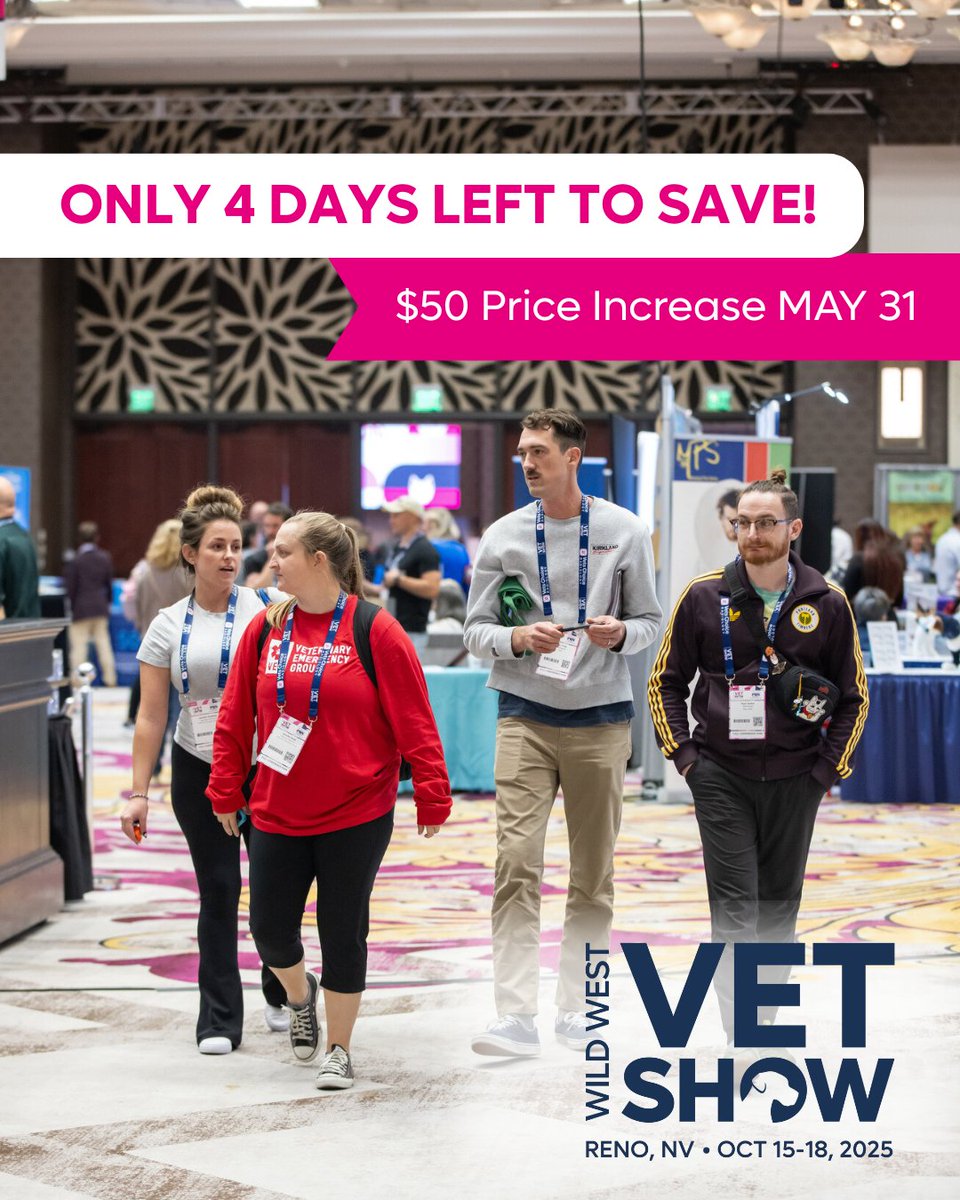 Just 4 days left to grab the best price for Wild West Vet! Snag your pass before MAY 31 to save 50 dollars (and there might be an ADDITIONAL $50 off promo code on the Wild West Vet site.... it might be a pop up.... shhhhh)