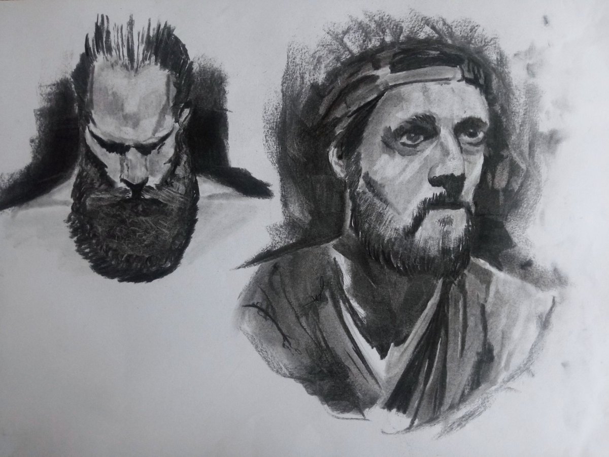Cranium_boy's tweet image. Others charcoal portrait i've done from photgraphy references on Pinterest. Love to study beard so cool to do and mark the contrast !
Hope you like it !

#PortraitSketch #CharcoalDrawing #FaceStudy #ArtistsOnX #TraditionalArt #BeardStudy #DrawingPractice #AbstractPortrait